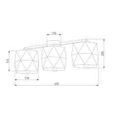 Потолочная люстра TK Lighting 3247 Siro White 1