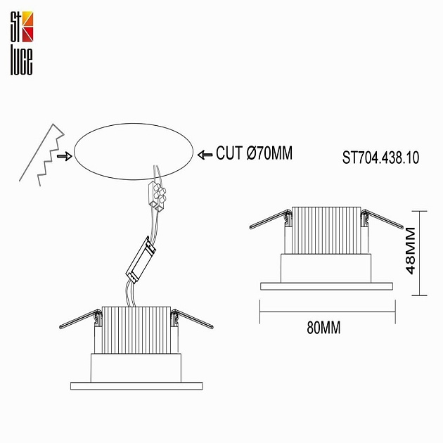 Встраиваемый светодиодный светильник ST Luce ST704.438.10 фото 2