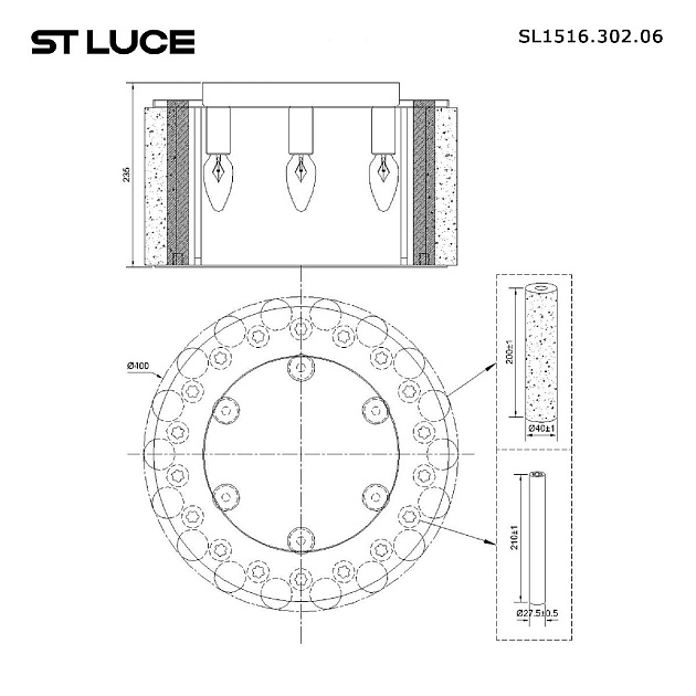 Потолочная люстра ST Luce Delight SL1516.302.06 Фото № 2