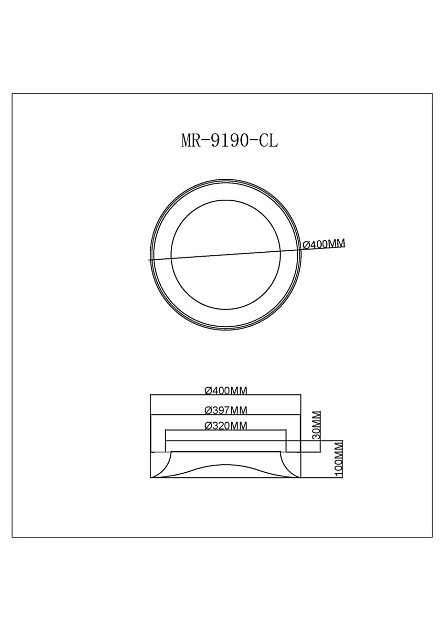 Потолочный светодиодный светильник MyFar Ceiling Diona MR9190-CL Фото № 2