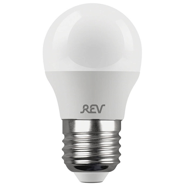Лампа светодиодная REV G45 Е27 5W 4000K нейтральный белый свет шар 32263 4 фото 2