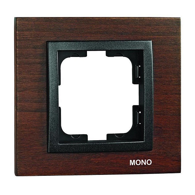 Рамка 1-постовая Mono Electric Style орех 107-510000-160 фото 