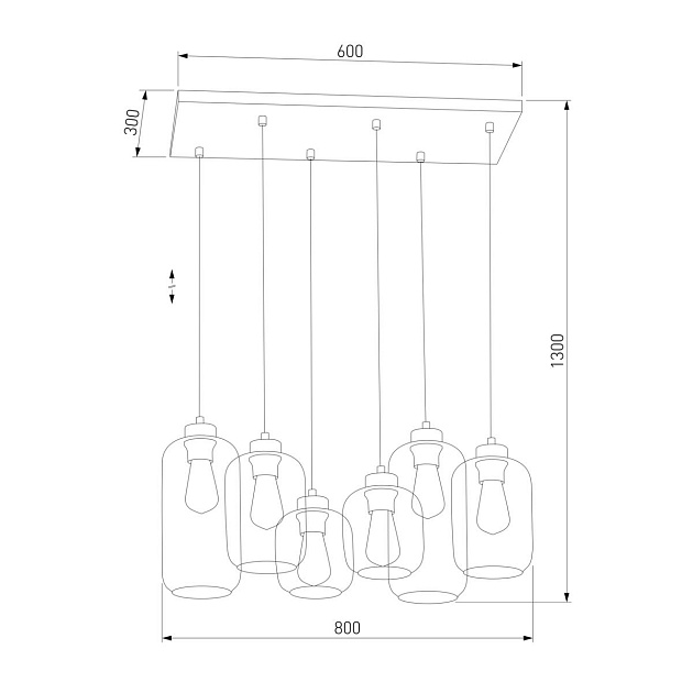 Подвесная люстра TK Lighting 1027 Marco Graphite фото 2