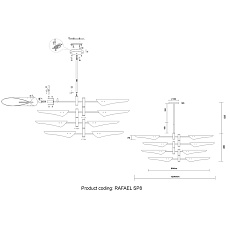 Подвесная люстра Crystal Lux Rafael SP8 Chrome 1