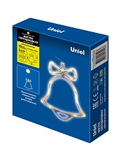 Подвесной светодиодный светильник «Колокольчик» Uniel ULD-H1620-010/STA/3AAA Warm White IP20 Bell UL-00007253 4