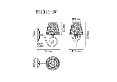 Бра MyFar Ceiling Luna MR1313-1W 1