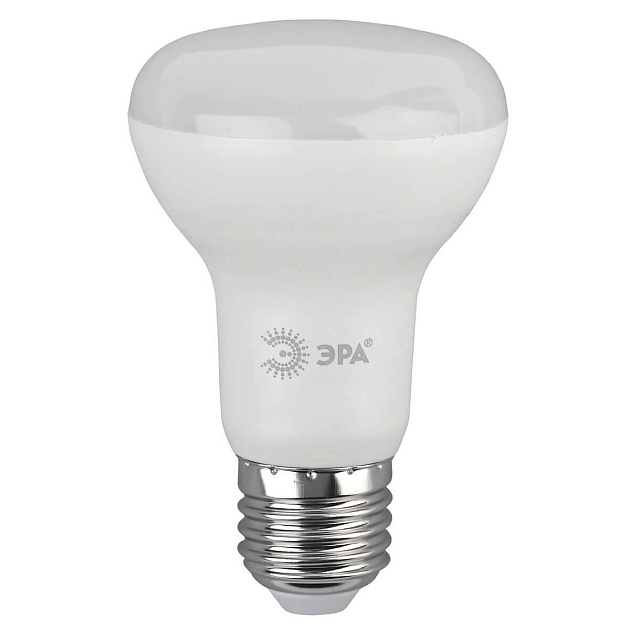 Лампа светодиодная ЭРА E27 8W 2700K матовая LED R63-8W-827-E27 Б0020557 фото 
