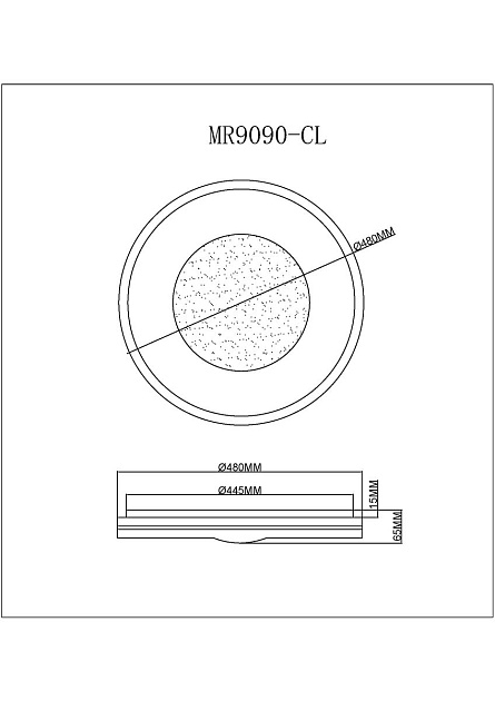 Потолочный светодиодный светильник MyFar Ceiling Despina MR9090-CL Фото № 2