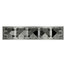 Рамка пластиковая Voltum S70 на 5 постов, (сталь) VLS100505