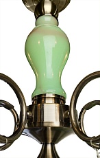 Потолочная люстра Arte Lamp Onyx Green A9592PL-5AB 1