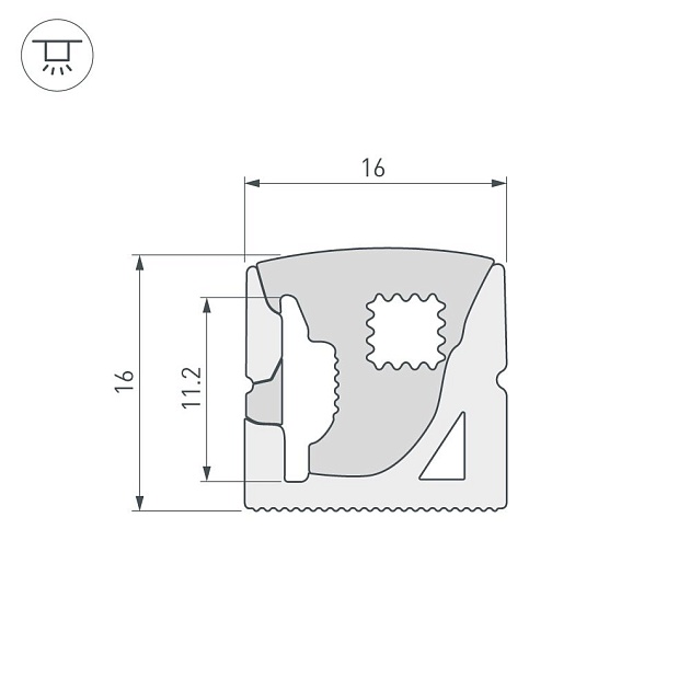 Профиль Arlight WPH-Flex-1616-Side-S11-5M White 040271(1) фото 2