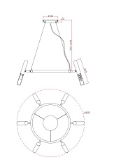 Подвесная люстра Freya Матч / Match FR6109PL-06CH 3