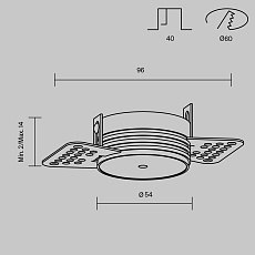 Крепление Maytoni Technical Pendant PA001-TRS-B 5