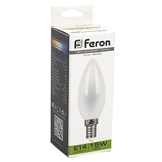 Лампа светодиодная Feron E14 15W 4000K Свеча Матовая 38257 1