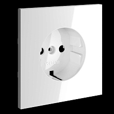 Накладка для розетки с заземлением S70 (белый глянцевый) Voltum VLS000601