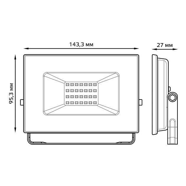 Прожектор светодиодный Gauss 30W 613100330 Фото № 3