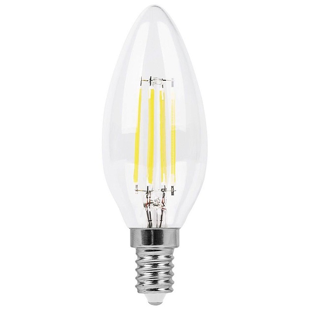 Лампа светодиодная филаментная Feron E14 11W 6400K прозрачная LB-713 38231 фото 2