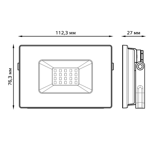 Прожектор светодиодный Gauss Slim 20W 6500К 613120320 Фото № 2