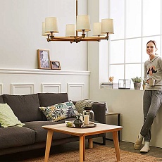Подвесная люстра Imperium Loft Jorgenson D85 Beige/Dark Wood 102089-26 2