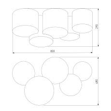 Потолочный светильник TK Lighting 4394 Mona Gray 1