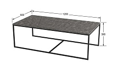 Журнальный стол Калифорния Геометрика серый бетон 2620955201 4