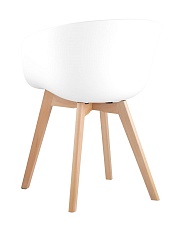 Стул Stool Group LIBRA белый с подушкой деревян. ножки 8320F WHITE+LIGHT GREY 4