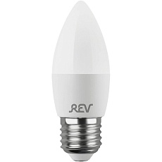Лампа светодиодная REV C37 E27 9W теплый свет свеча 32412 6 1