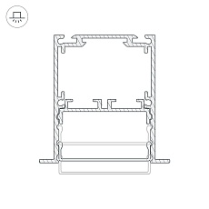 Профиль встраиваемый Arlight SL-Linia52-3L-F-2000 Anod 044682 2