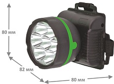 Налобный светодиодный фонарь Ultraflash Т от батареек 85х75 20 лм 909LED7 11782 2