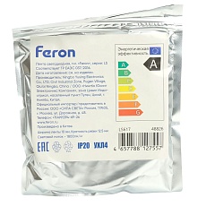 Светодиодная лента Feron 19W/m 240LED/m 2835SMD теплый белый 5М LS617 48826 1