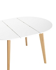 Кухонный стол Stool Group Rondo 100-135*100 бук/белый УТ000035280 5