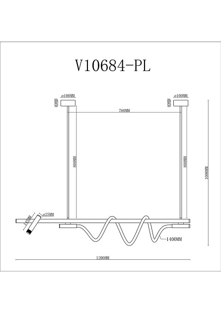 Подвесной светодиодный светильник Moderli True V10684-PL Фото № 2