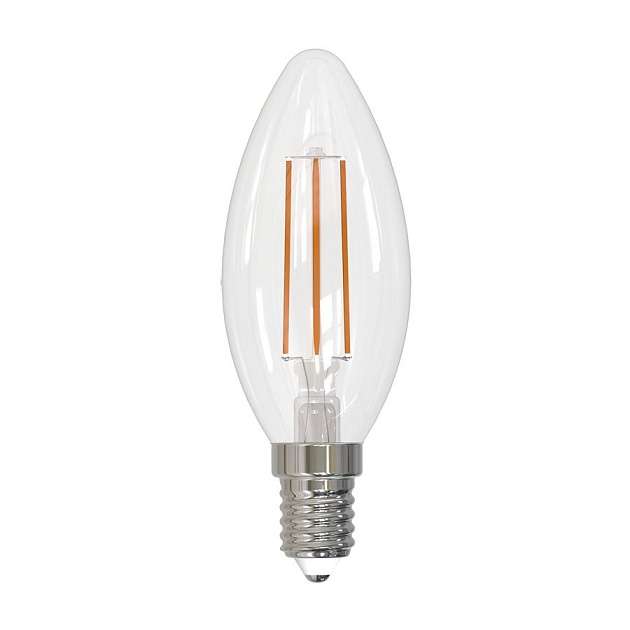 Лампа светодиодная филаментная Volpe E14 6W 4000K прозрачная LED-C35-6W/4000K/E14/CL/SLF UL-00008329 фото 