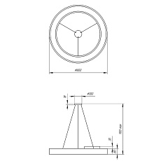 Подвесной светодиодный cветильник Geometria ЭРА Ring SPO-134-B-40K-056 56Вт 4000К черный Б0050565 1