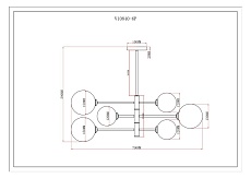 Подвесная люстра Moderli Molecule V10840-6P 1