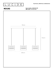 Подвесной светильник Lucide Rosas 21433/03/30 1