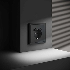 Розетка встраиваемая Voltum S70 с заземлением и защитными шторками, 16А, с USB, A+С, (графит) VLS040507 5