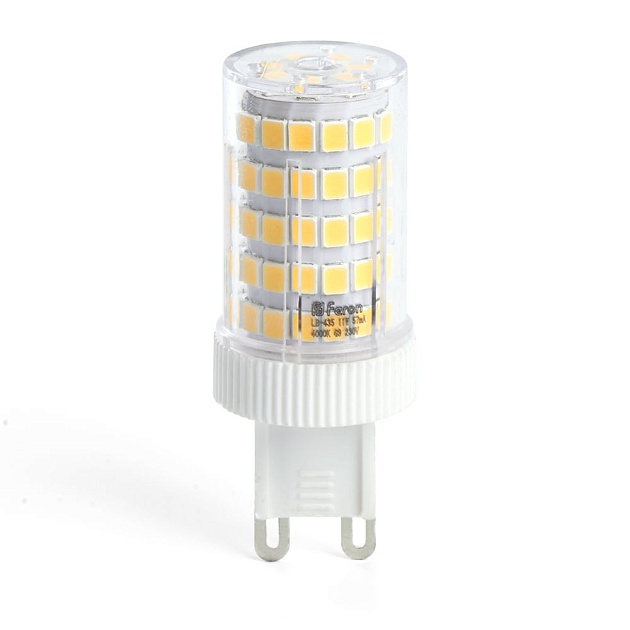 Лампа светодиодная Feron G9 11W 4000K прозрачная LB-435 38150 фото 3