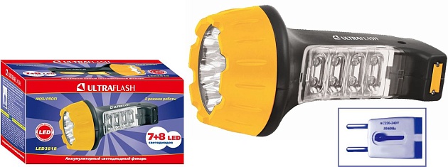 Рабочий светодиодный фонарь Ultraflash Accu Profi аккумуляторный 155х75 25 лм LED3818  10973 фото 5