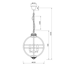 Подвесной светильник Garda Decor K2MP-766BR 1