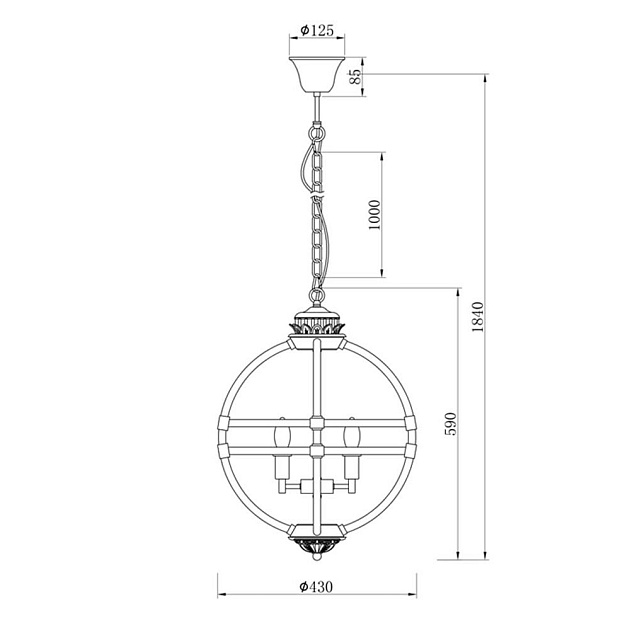 Подвесной светильник Garda Decor K2MP-766BR фото 2