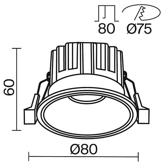 Встраиваемый светодиодный светильник Maytoni Round DL058-12W4K-W Фото № 6