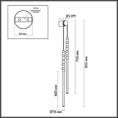 Бра Odeon Light Hightech Monella 6640/16WL 1