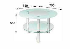 Журнальный стол Мебелик Кристалл 3 001879 2