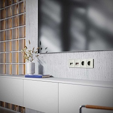 Розетка телевизионная встраиваемая Voltum S70 TV+RJ45 кат. 6 шелк VLS060704 1