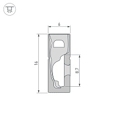 Профиль Arlight WPH-Flex-0616-Side-S9-5M Full Black 045842 1