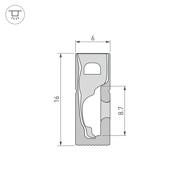 Профиль Arlight WPH-Flex-0616-Side-S9-5M Full Black 045842 фото 2