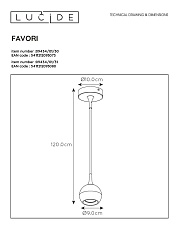 Подвесной светильник Lucide Favori 09434/01/30 1