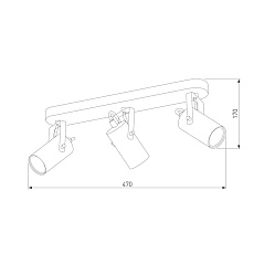 Спот TK Lighting 2799 Redo Black Gold 1