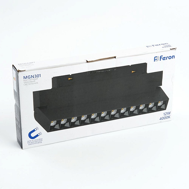 Трековый светодиодный светильник Feron LensFold MGN301 51015 фото 2